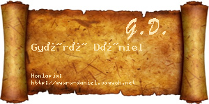Gyürü Dániel névjegykártya