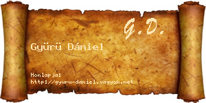 Gyürü Dániel névjegykártya